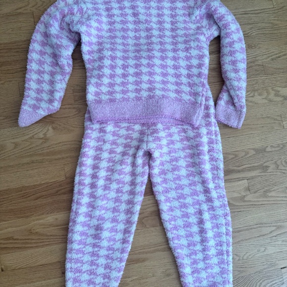 NWOT Skims Matching Pullover and Pants Set Houndstooth Pink S/M - Picture 9 of 11
